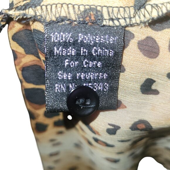ELENA‎ SOLANO Animal Print Sleeveless Blouse  2X Womens Leopard & Tiger Print - Picture 7 of 7
